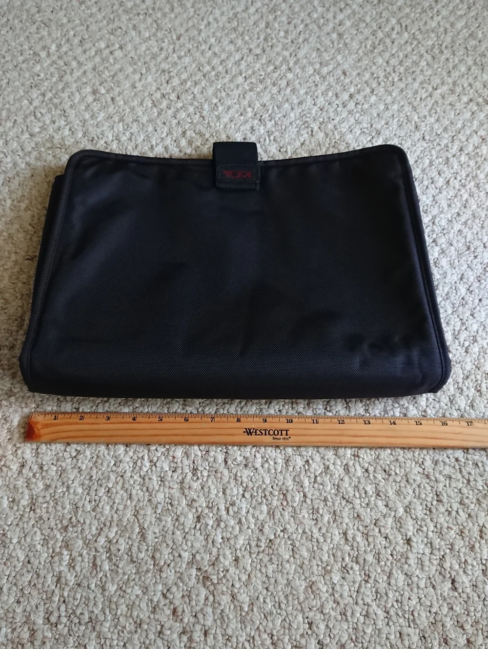 Tumi Alpha Black laptop sleeve & Electronic cord travel pouch, 2 piece set